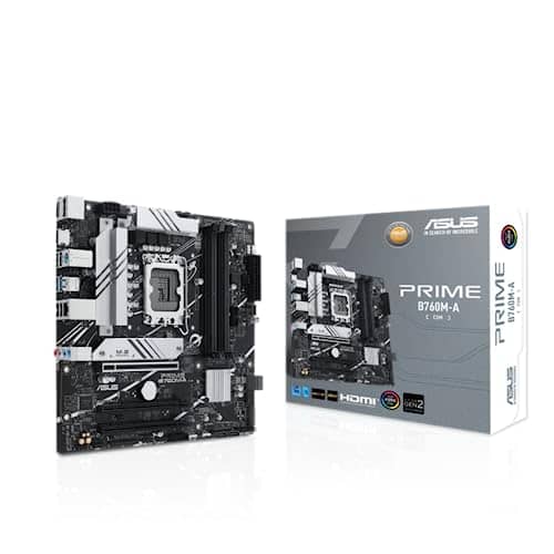 ASUS Prime B760M-A-CSM Business Motherboard Socket Intel LGA 1700 (Intel B760, mATX, DDR5 Memory, 2x PCIe 4.0 M.2, Aura Sync)