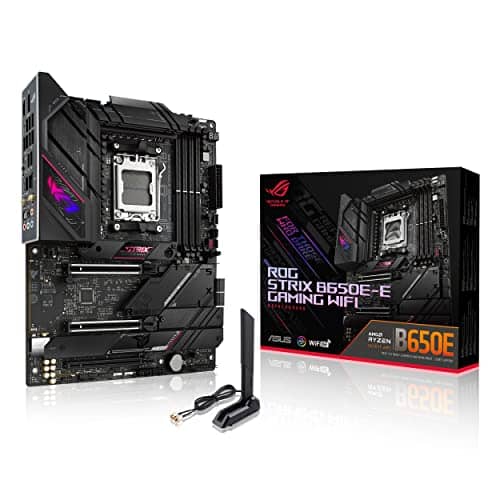 ASUS ROG Strix B650E-E Gaming WiFi AM5 (LGA1718) Ryzen 7000 Gaming Motherboard(16+2 Power Stages,DDR5,4X M.2 Slots, PCIe® 5.0, WiFi 6E, 2.5G LAN,USB 3.2 Gen 2x2 Type-C® Rear I/O Port, Aura Sync RGB)