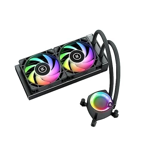 EK Water Blocks WB Nucleus AIO CR240 Lux D-RGB All-in-One Liquid CPU Cooler, 240mm Fan, Compatible with Latest Intel & AMD CPUs, Desktop Cases