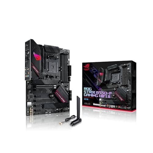 ASUS ROG Strix B550-F Gaming WiFi II ATX Gaming Motherboard, AMD B550, Socket AM4, DDR4, PCI 4.0, Intel LAN 2.5Gb, WiFi 6E (802.11ax), 2xM.2, 6xSATA 6GB/s, 2xUSB 3.2 Gen 2, Aura Sync RGB, Black