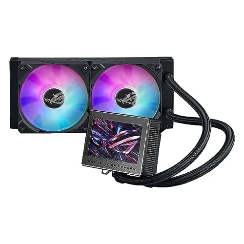 Asus ROG Ryujin III 240 ARGB Liquid Cooling CPU Kit, Asetek Pump 8th Generation, 2 x 120mm Fans, 3.5" LCD Display, Compatible with Intel LGA 1700, 115x, 1200 and AM4, AM5