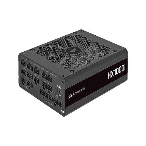 Corsair HX1000i Fully Modular Ultra-Low Noise ATX Power Supply - ATX 3.0 and PCIe 5.0 Compatible - Compatible with Corsair iCUE Software - Efficiency 80 PLUS Platinum - Black