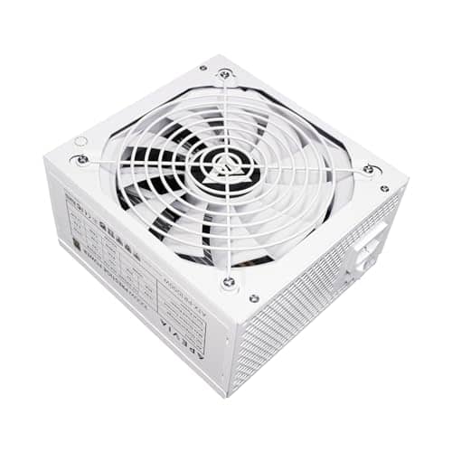 Apevia ATX-PR1000W-WH PCIE 5.0 & ATX 3.0 Prestige 1000W 80+ Gold Rated, PCIE 5.0 / Gen 5 12VHPWR Connector, Active PFC ATX Gaming Power Supply White