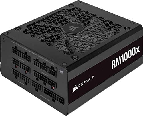 Corsair RM1000x 80 PLUS Gold Fully Modular 1000 Watt ATX Power Supply (135 mm Fan with Magnetic Levitation Bearing, Comprehensive Compatibility, Japanese Capacitors, Extremely Fast Wake Up) EU - Black