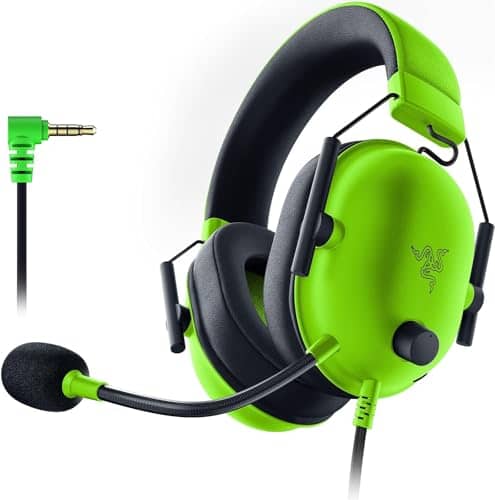 Razer Blackshark V2 X Gaming Headset: 7.1 Surround Sound, 50mm Drivers, Memory Foam Cushion, For Pc, PS4, PS5, Switch, Xbox One, Xbox Series X & S, Mobile, 3.5mm Audio Jack - Green