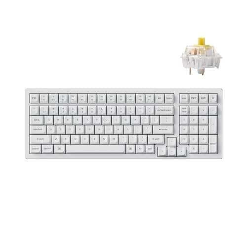 Keychron K4 Pro QMK/VIA Custom Wireless Mechanical Keyboard, Programmable Hot-swappable 100 Keys, RGB Backlight Wired Gaming Keyboard with K Pro Banana Switches for Mac/Windows/Linux