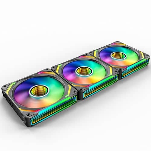 AsiaHorse COSMIQ 120mm PC RGB Fans Computer Case Fans, 5V 3-PIN Connector Daisy Chain PWM Cooling Fans with Controller for Cases CPU Liquid Coolers