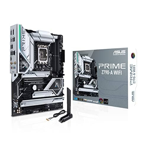 Asus Prime Z790-A Wifi 6E ATX Motherboard, Socket Intel LGA1700, Z790 Chipset, PCIe 5.0, 128GB DDR5 Max Memory, 4x M.2 Slots, Intel 2.5 Gb LAN, USB 3.2, Aura Sync RGB Lighting