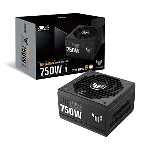 TUF Gaming 750W Gold (750 Watt, Fully Modular Power Supply, 80+ Gold Certified, ATX 3.1 Compatible, Military-grade Components, Dual Ball Bearing, Axial-tech Fan, PCB Coating, 10 Year Warranty)