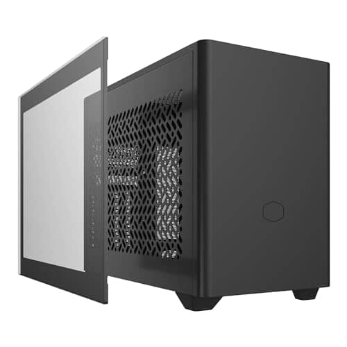 Cooler Master NR200P V2 Mini-ITX 18L PC Case, Top-Mount 240mm|280mm Liquid Cooler, 356mm Vertical Mounting 3.5-Slot GPU, Tempered |Vented Panel, USB 3.2 Gen 2x2 Type C (NR200PV2-KCNN-S00)