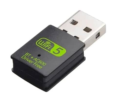 Wifi Adapter 600Mbps Dual Band 2.4/5Ghz Wireless Dongle USB 2.0 2 in 1 Wifi and Bluetooth Network Adapter For Computer And Laptops Home And Office Use