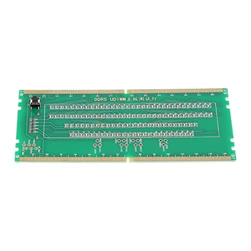 Generic DDR5 RAM Memory Slot Tester Card with LED Lights, Portable Open Short Circuit Indicator for PC Motherboard Memory Maintenance & Repair, No External Power Required (Green)