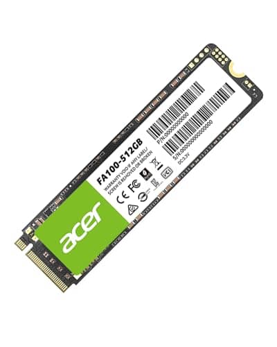 Acer FA100 M.2 SSD 512GB PCIe GEN 3 x 4 NVMe 1.4 Interface Internal Solid State Drives with 3D TLC NAND Technology - BL.9BWWA.119