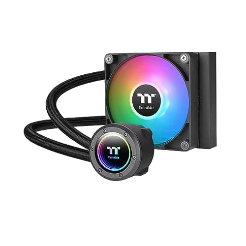 Thermaltake TH120 ARGB Sync V2 CPU Liquid Cooler/AlO Liquid Cooling/Fan 120mm*1/PWM 500~2000 RPM/Mirror Waterblock/MB ARGB Sync Control, CL-W360-PL12SW-A