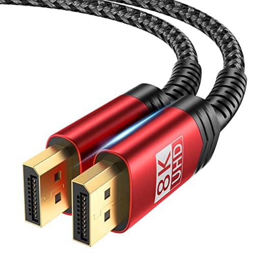 JSAUX 8K DisplayPort Cable 1.4, 3M DP to DP Cable for Gaming Laptop, Red