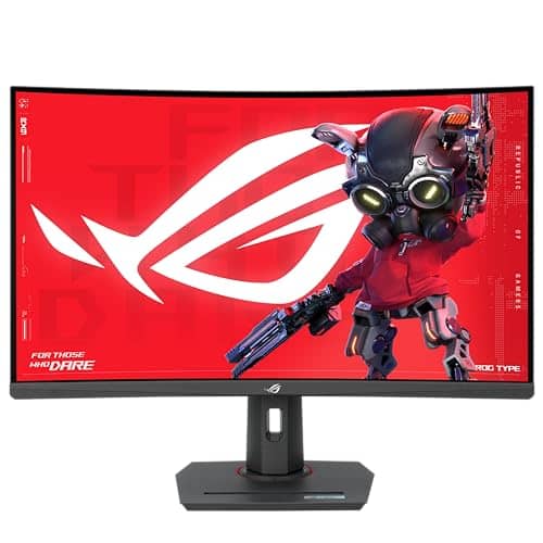 ASUS ROG Strix XG32WCMS USB Type-C Gaming Monitor – 32-inch (31.5 viewable) 2560x1440, Curved, 280Hz (Above 144Hz), 1ms (GTG), Fast VA, Extreme Low Motion Blur Sync
