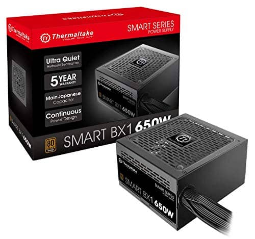 Thermaltake Smart BX1 650W Bronze SLI/CrossFire Ready Continuous Power ATX12V V2.3/ EPS V2.92 80 Plus Bronze Certified 5 Year Warranty Non Modular Power Supply PS-SPD-0650NNFABU-1