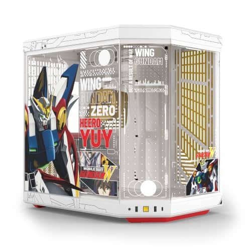 HYTE Y70 Gundam Wing Official Licensed - Mid-Tower ATX Gaming PC Desktop Case - Panoramic Tempered Glass - Dual Chamber - High Airflow Chassis - PCIE 4.0 Riser Cable Included - White