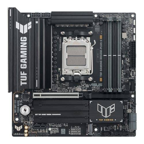 ASUS TUF Gaming B850M-PLUS II Motherboard Socket AMD AM5 (AMD B850, mATX, DDR5 Memory, 1x PCIe 5.0 M.2, 2x PCIe 4.0 M.2, Aura Sync)