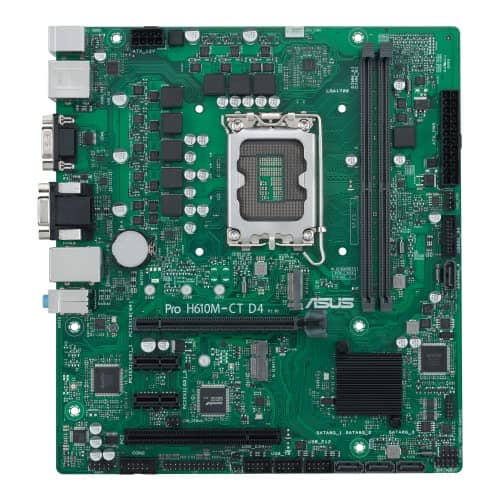 ASUS Pro H610M-CT D4-CSM LGA 1700(Intel 12th Gen&Intel vPro) TCO-optimized Commercial Motherboard(PCIe 4.0,DDR4, DP/HDMI/D-Sub,USB 3.2 Gen 2,M.2 E slot,TPM IC onboard,SMBUS,ACCE, Boot Defender)