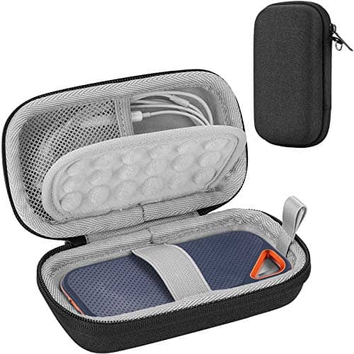 ProCase Hard EVA Carrying Case for 500GB 1TB 2TB SanDisk Extreme Pro Portable External SSD WD My Passport SSD External Portable Drive, Travel Bag Protective Shockproof Storage Holder(CASE ONLY) -Black
