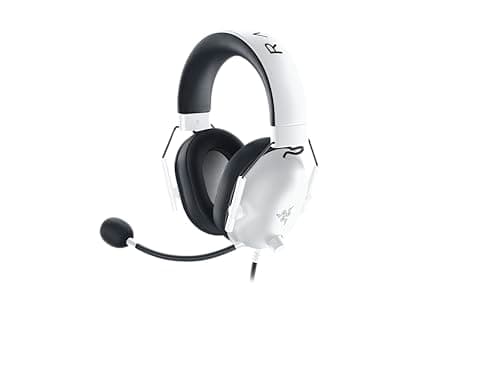 Razer BlackShark V2 X Gaming Headset: 7.1 Surround Sound, 50mm Drivers, Memory Foam Cushion, for PC, Mac, PS4, PS5, Switch, 3.5mm Audio Jack - White