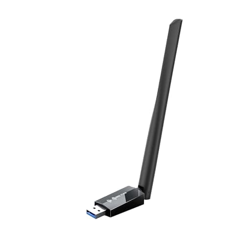 USB WiFi Adapter for Desktop PC - WiFi 6 Adapter AX1800 Dual Band 5G/2.4G for Desktop PC USB3.0 WiFi Dongle 7dBi High Gain Wi-Fi Antenna Wireless USB Network Card for Laptop Supports Win10/11