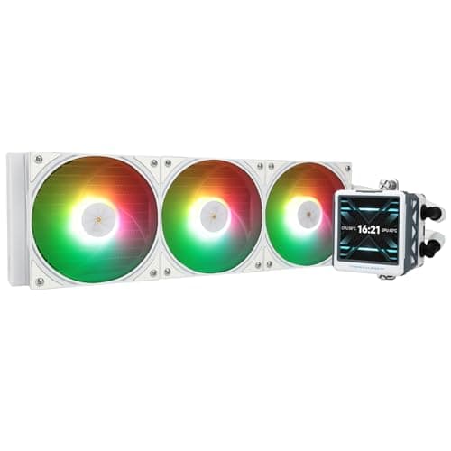 Thermalright FW 360 Ultra ARGB White 360mm AIO CPU Liquid Cooler,IPS LCD Screen with 480x480 Resolution,for AM5/Intel LGA1851/1700,‘2.88 inch’Magnet-Absorbent LCD Screen for Images -White