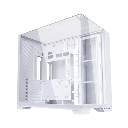 Lian Li O11 Vision Compact ATX Mid-Tower Computer Case/Gaming Cabinet - White | Aluminium & Tempered Glass | Support E-ATX/Micro/Mini-ITX | Pre- Installed GPU Anti-SAG Bracket