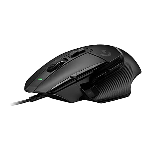 Logitech G502 X Wired Gaming Mouse - LIGHTFORCE hybrid optical-mechanical primary switches, HERO 25K gaming sensor, compatible with PC - macOS/Windows - Black, Normal, 910-006139