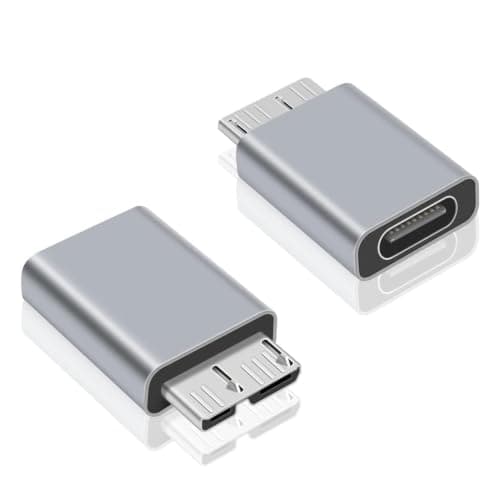 X spring USB C to Micro B Adapter, 2 Pack, 5Gbps Data Transfer, 15W Fast Charging, Compatible with Hard Drive and SSD, Portable Connector for Laptop, Tablet, Smartphone, and External Storage