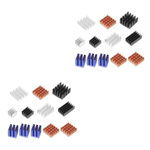 HOMSFOU 24pcs Heatsink Kit Thermal Compound Adhesive for High Thermal Conductivity Passive Cooling Easy to Install for Electronics