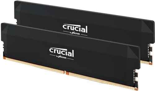 Crucial New 2024 Pro Overclocking RAM 32GB Kit (2x16GB) DDR5 6000MHz (or 5600MHz) Desktop Memory CP2K16G60C36U5B