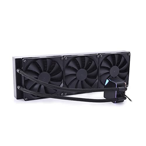 Alphacool Core Ocean T38 AIO 420mm CPU Cooler for Desktop, 5cm L x 51cm W x 5cm H, 17dB Noise Level, 12V, 7.1W, 2500RPM, 4-Pin Connector