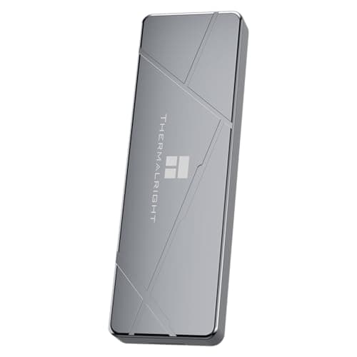 THERMALRIGHT HR-EB115C Grey M.2 External Enclosure, NVMe Protocol, Aluminum Alloy Housing, 10Gbps C to C Cable, 8TB Portable SSD Storage, Compatible with Android, Windows and Mac Systems