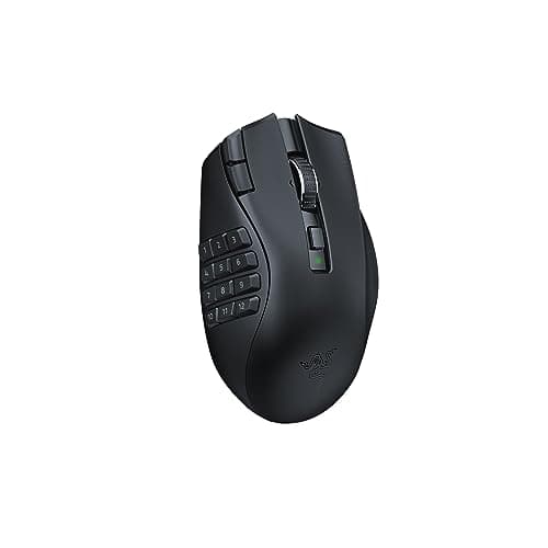 Razer Naga V2 HyperSpeed Wireless MMO Gaming Mouse: 19 Programmable Buttons - HyperScroll Technology - Focus Pro 30K Optical Sensor - Mechanical Mouse Switches Gen-2 - Up to 400 Hr Battery Life