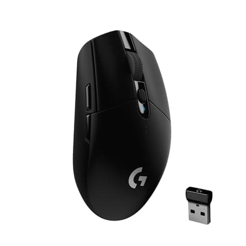 Logitech G305 Lightspeed Wireless Gaming Mouse, Hero Sensor, 12,000 Dpi, Lightweight, 6 ProgRAMmable Buttons, 250H Battery Life, On-Board Memory, Compatible With Pc / Mac - Black