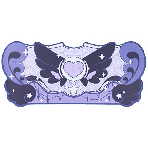 GeekShare Large Gaming Mouse Pad Kawaii Pink Non-Slip Rubber Back Mouse Pad Big Waterproof Desk Mat for Keyboard and Mouse Perfect for Gaming,or Home Office Work - Star Wings (Purple)