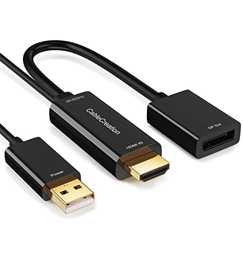 CableCreation HDMI to DisplayPort Adapter with USB Power, 4K x 2K@60Hz