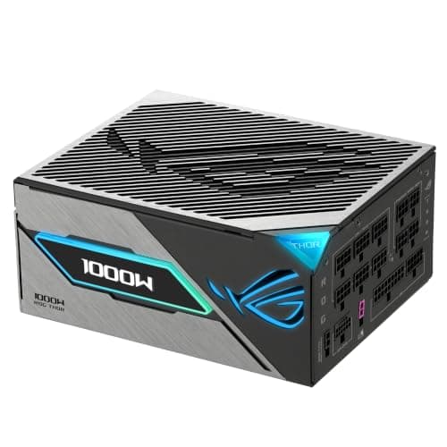 ASUS ROG Thor 1000W Platinum III, ATX 3.1 Power Supply, 80 Plus Platinum, GaN MOSFET, Magnetic OLED Screen, 10 Year Warranty