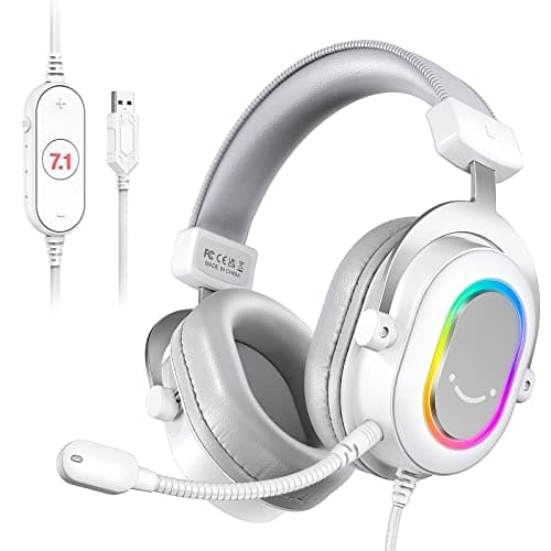 Fifine AmpliGame H6W Wired Gaming Headset, USB PC Headphones with Mic