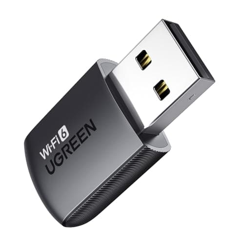 UGREEN AX900 WiFi Adapter, USB WiFi 6 Dongle Wireless Dual Band 5GHz/2.4GHz Network Adapter for Desktop Laptop, Bulit-in Driver Only for Windows 10/11