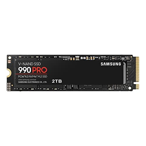Samsung 990 PRO 2TB PCIe Gen 4.0 x4 (Maximum Transfer Rate 7,450MB/s) NVMe M.2 (2280) Internal SSD MZ-V9P2T0B-IT/EC