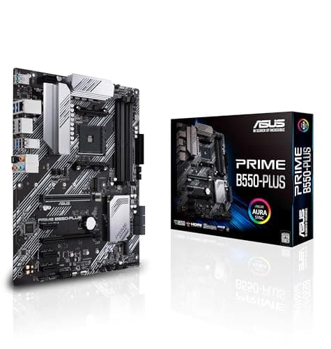 Asus Prime B550-Plus (Amd B550) (Ryzen Am4) Atx Motherboard With Dual M.2, Pcie 4.0, 1 Gb Ethernet, Displayport/Hdmi, Sata 6 Gbps, Usb 3.2 Gen 2 Type-A And Type-C, And Aura Sync Rgb Headers Support