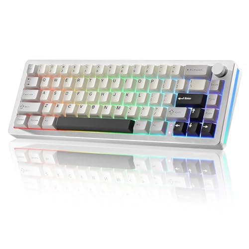 YUNZII AL66 65% Wireless Aluminum Mechanical Keyboard (Silver,Milk Switch)