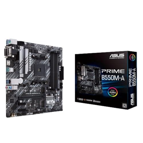 ASUS PRIME B550M-A WIFI II AMD Micro ATX Motherboard with PCIe 4.0, WiFi 6, ECC Memory, HDMI 2.1, RGB Header