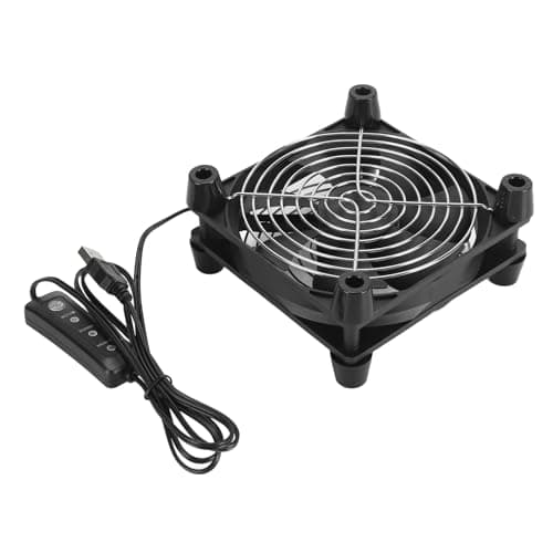 Generic 120mm Computer Case Fan, 3 Speed Adjustable USB Powered 5V Cooling Fan, Dual Ball Bearings PC for PC Gaming Console Home Appliance, Ideal for Cooling