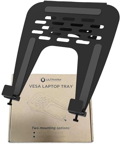 ULTRARM Steel Laptop Tray Holder for VESA Monitor Arm, Stand & Mount
