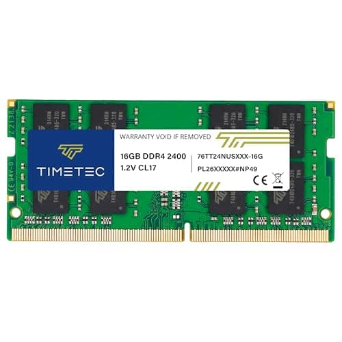 Timetec Premium 16GB DDR4 2400MHz (PC4-2400T) PC4-19200 SODIMM - Non-ECC, Unbuffered, 260 Pin, 1.2V CL17, Memory Module for Laptops, Mini PCs and Computers All in One