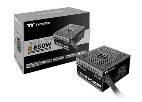 Thermaltake Smart BM3 850W 80Plus Bronze ATX 3.0 & PCIE 5.0 Ready Semi-Modular Power Supply; 105°C/221°F Japanese Capacitor; 5 Year Warranty; PS-SPD-0850MNFABU-3